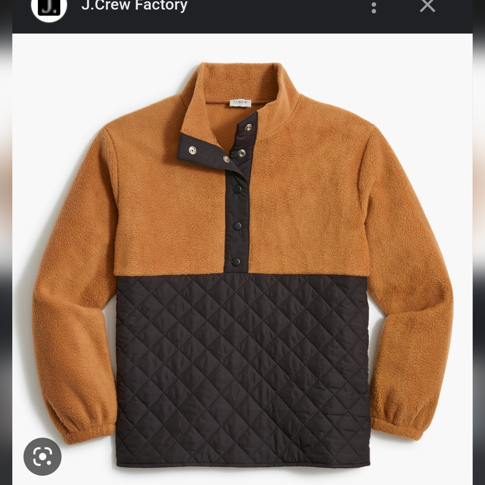 J. Crew Woven Sherpa zip-up